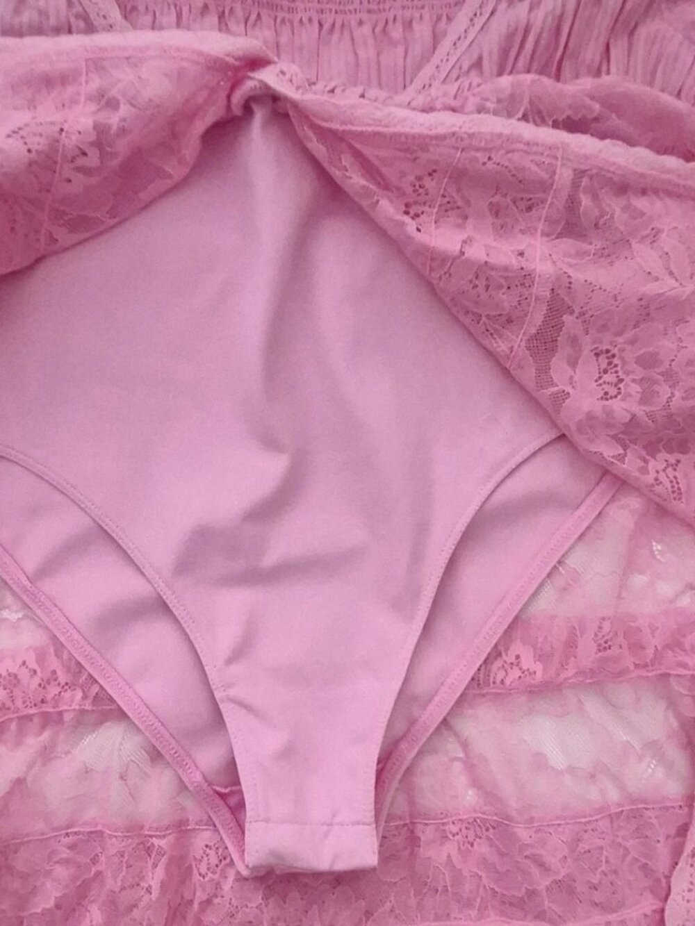 Free People Intimately Sweet Saloon Maxi Bodysuit Pink Size S - Picture 14 of 15